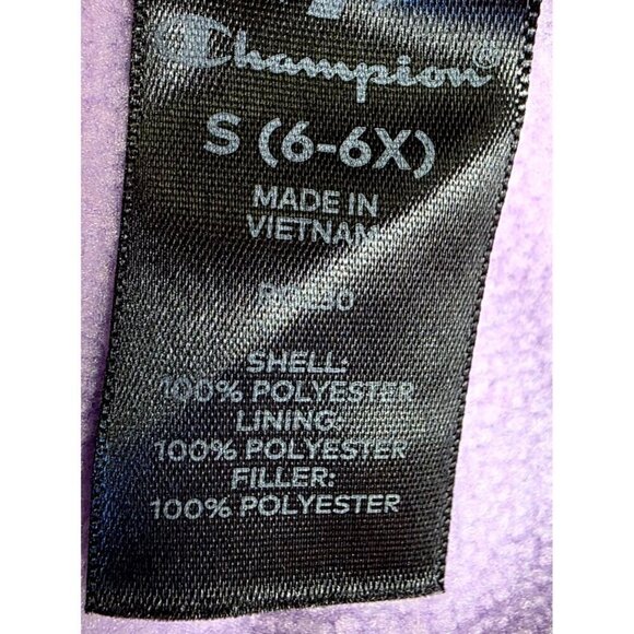 Girls Purple & Gray Hooded Winter Jacket With Polka Dot Lining Red Zippers & Fle - Picture 12 of 16